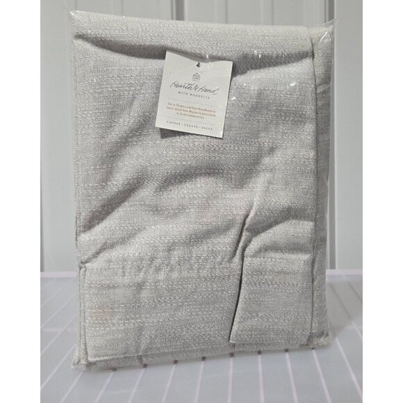 Hearth & Hand Light Filtering Gray Textured Single Curtain Panel 54" x 95" - Picture 1 of 5
